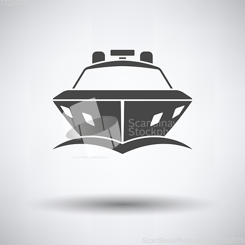 Image of Motor yacht icon front view