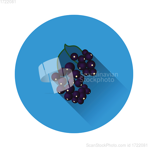 Image of Flat design icon of Black currant
