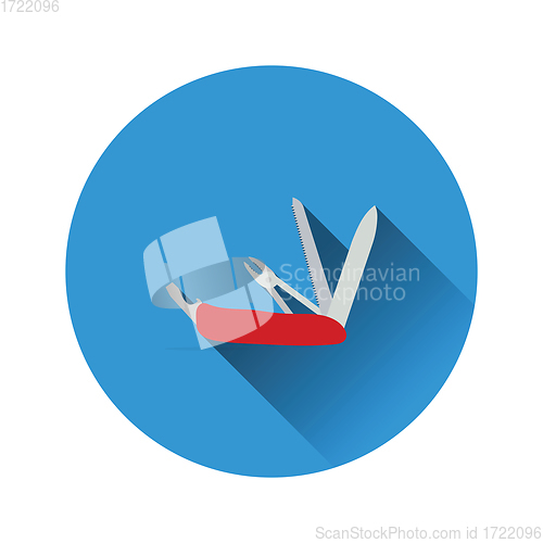 Image of Flat design icon of folding penknife