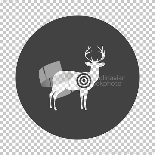 Image of Deer silhouette with target  icon