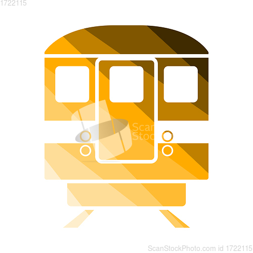 Image of Subway Train Icon Front View