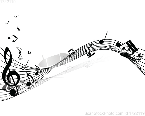 Image of Musical note staff