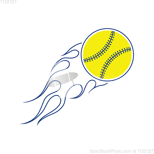Image of Baseball fire ball icon