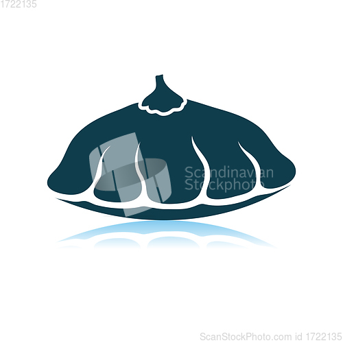 Image of Bush Pumpkin Icon On Gray Background