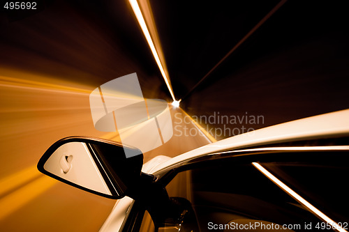 Image of travel through tunnel motion blur