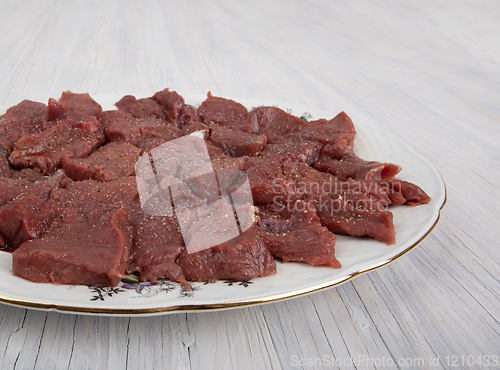 Image of fillet from red deer - game meat