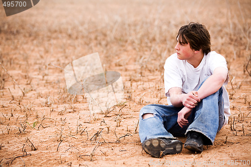 Image of teen male in nature