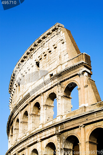 Image of Colosseum Rome blue sky