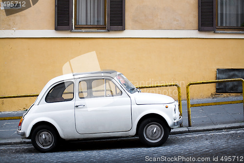 Image of compact car on Italian street