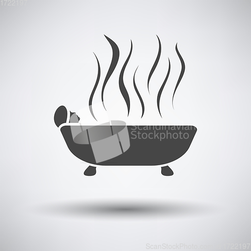 Image of Woman lying in bathtub icon