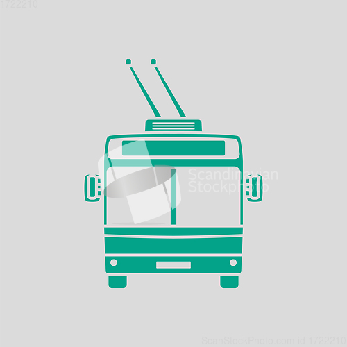 Image of Trolleybus Icon Front View