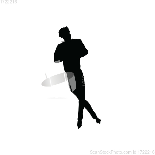 Image of Figure skate man silhouette