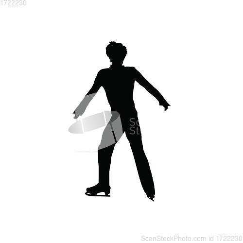 Image of Figure skate man silhouette