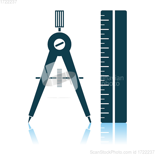 Image of Compasses And Scale Icon