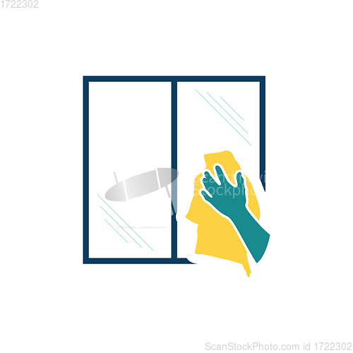 Image of Hand wiping window icon