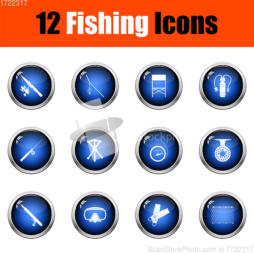 Image of Fishing Icon Set