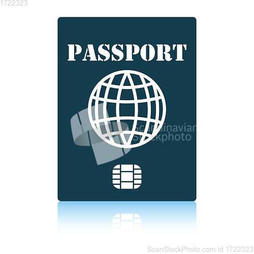 Image of Passport with chip icon