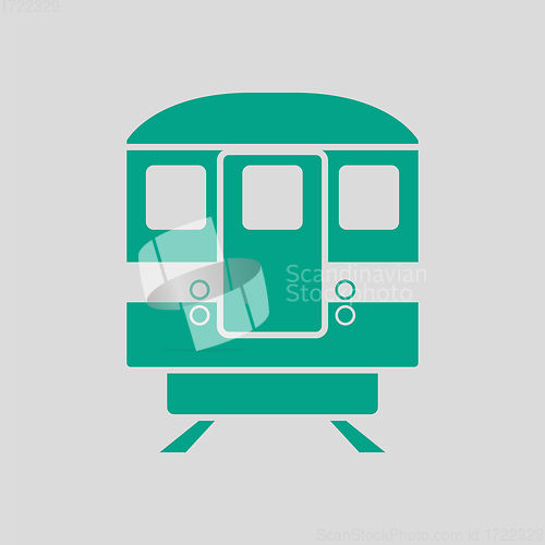 Image of Subway Train Icon Front View