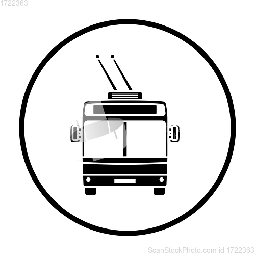 Image of Trolleybus icon front view