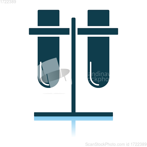 Image of Lab Flasks Attached To Stand Icon