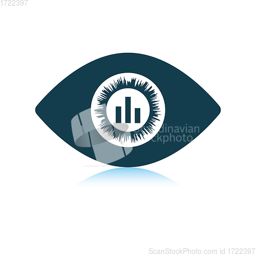 Image of Eye with market chart inside pupil icon