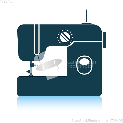 Image of Modern sewing machine icon