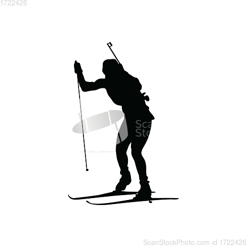 Image of Biathlon sportsman silhouette