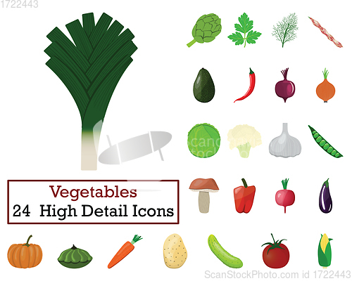 Image of Set of 24  Vegetables Icons
