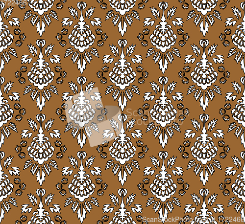 Image of Damask Seamless Outline Pattern