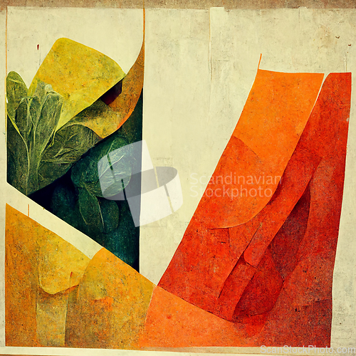 Image of Minimalist illustration with vegetables. Vintage style.