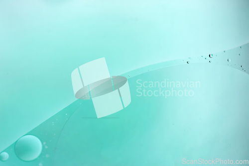 Image of Light blue abstract background picture made with oil, water and soap