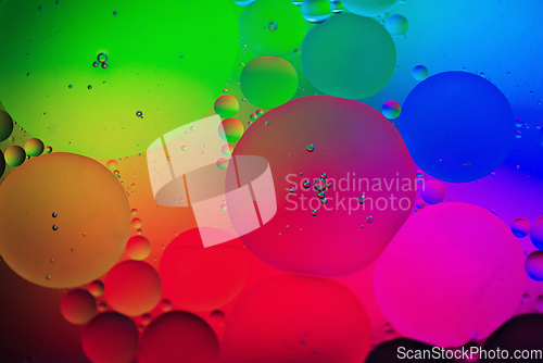 Image of Rainbow abstract background picture made with oil, water and soap