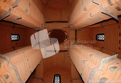 Image of Fisheye view of the interior of the Golden Gate dome in Kyiv, Ukraine