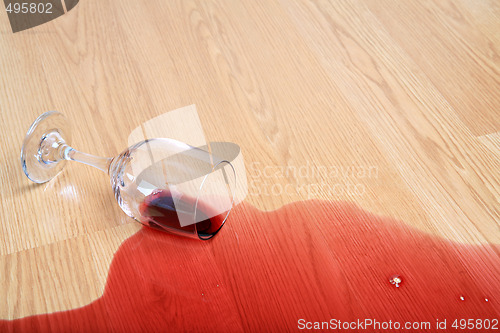 Image of wine glass spill