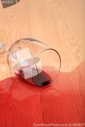 Image of wine glass spilled