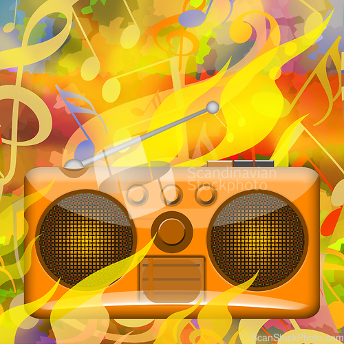 Image of Music radio in flames