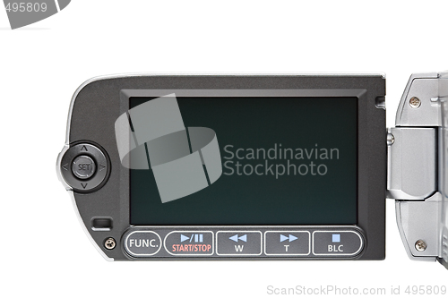 Image of camcorder LCD menu isolated