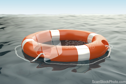 Image of Orange lifebuoy ring