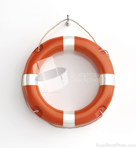 Image of Orange lifebuoy ring