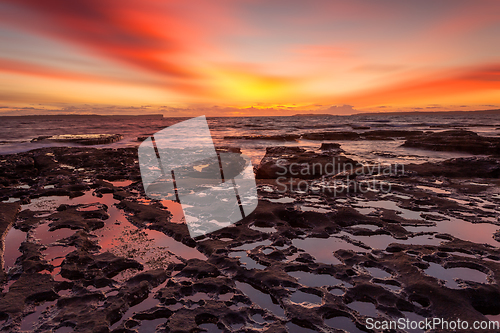 Image of Red sunrise at Jervis Bay