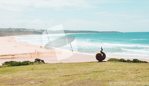 Image of Sand and sea beach summer vibes landscape