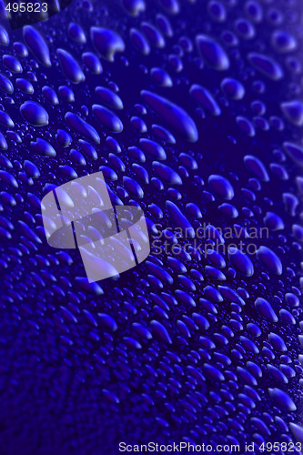 Image of dark blue water drops background