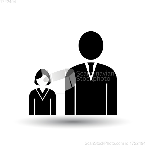 Image of Man Boss With Subordinate Lady Icon