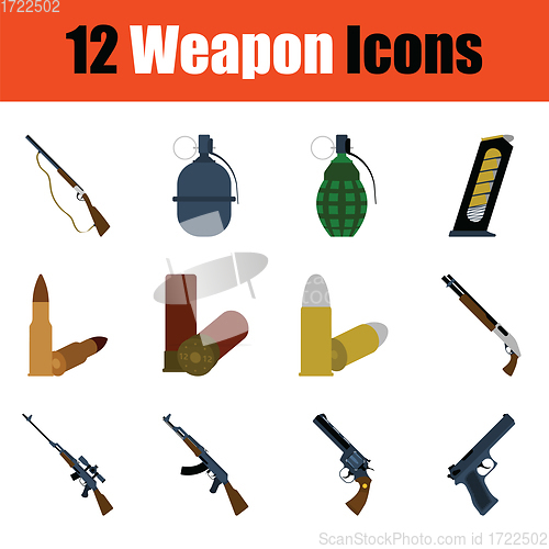 Image of Set of weapon icons