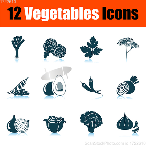 Image of Vegetables Icon Set