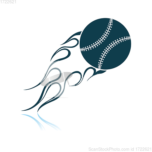 Image of Baseball Fire Ball Icon