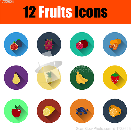 Image of Set Of Fruits Icons