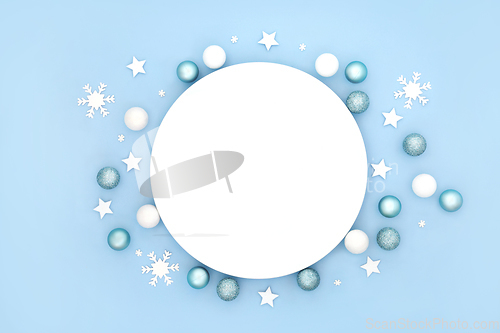 Image of Christmas Table Place Setting with Bauble Tree Decorations 