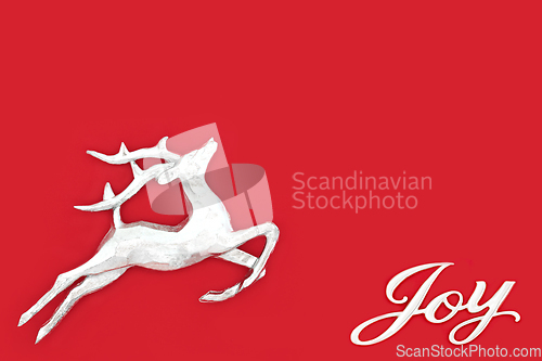 Image of Christmas Eve Joy Sign with Santa Reindeer Tree Decoration