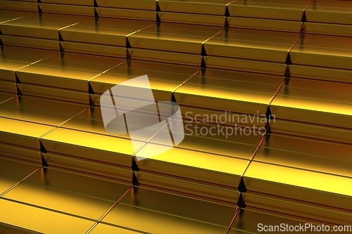 Image of Gold bars steps